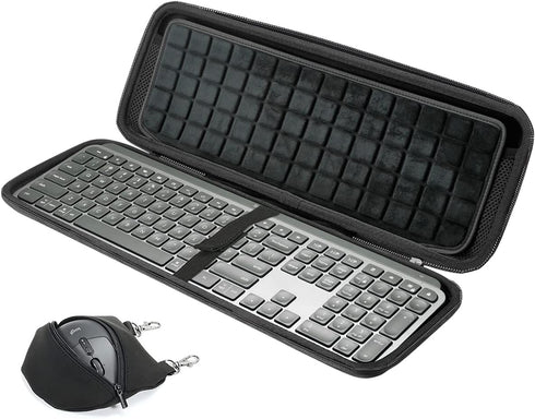 RAIACE Hard Storage Case for Logitech MX Keys S/MX Keys Advanced Wireless Keyboard (Case Only) - Black