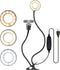 Andoer Webcam Light Stand 3.5in Clip-On Mini USB Ring Light 3 Lighting Modes