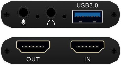 HDSUNWSTD 4K Audio Video Capture Card, Recording Card with Microphone HDMI Loop-OutHDMI to