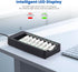 Soshine 5V 2A 8 AA AAA Battery Charger with Adapter, Bay Smart Charger with LED Indicators, Independent Slots USB-C