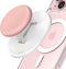 Sinjimoru Magnetic Phone Grip, Compatible with MagSafe Stand, Finger Comfort for iPhone 15/14/13/12, M-Mini Tok Pink