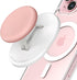 Sinjimoru Magnetic Phone Grip, Compatible with MagSafe Stand, Finger Comfort for iPhone 15/14/13/12, M-Mini Tok Pink