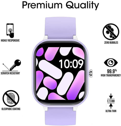 6 Pack Compatible with HENGTO H39 Plus Fitness Tracker Screen Protector Film for ZURURU H39Plus 1.4” Kids Smartwatch Screen Protectors Foils Screen Cover Crystal Clear HD Anti-Scratch