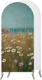Jnbasdffb Spring Floral Wedding Arch Cover,Stretchy Spandex Arch Backdrop Stand Covers 7.2 FT,Pastoral