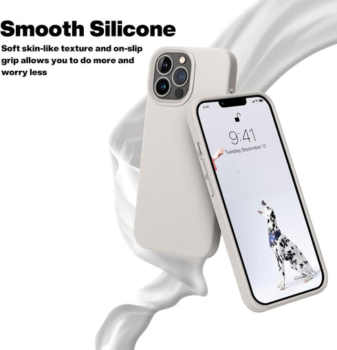 OTOFLY iPhone 13 Pro Case, Liquid Silicone Slim Protective Shockproof Cover with Anti-Scratch Microfiber Lining, 6.1