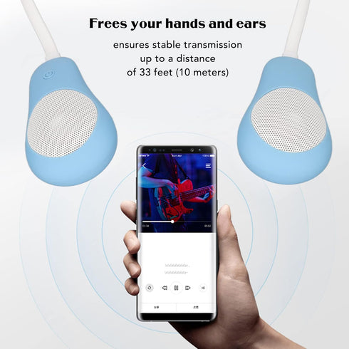 Neckband Bluetooth Speaker, Hands-Free Wireless Wearable Speaker for Home and Outdoor (Blue)