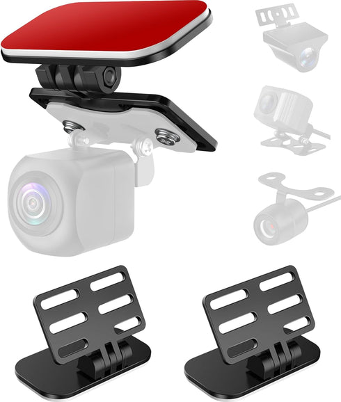 Universal Rear Camera Mount (Adhesive-2PCS), Backup Camera Bracket for Rear Dash Cam, Windshield Mount, Rear View