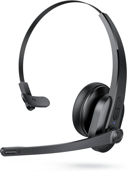 Thauker Bluetooth Headset with Microphone, Noise Cancelling Mic, Mute Button, On Ear Headphone Bluetooth 5.0, 34H with