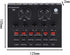 ZHANGLI V8 External Sound Card, USB Live External Sound Mixer Board, Voice Changer Sound Card with Multiple Sound