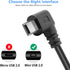 PASOW Mini USB Charging Cable 11.5FT, USB 2.0 A-Male to Mini-B Car Charger Adapter for Dash Cam, Left Angle