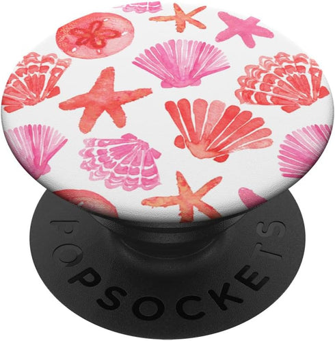 Coastal Granddaughter Sea Shells Coral Preppy Beach Summer PopSockets Standard PopGrip