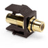 Leviton RCA QuickPort Connector, Gold-Plated with Black Stripe, 40830-BBE, Brown
