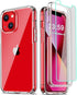 COOLQO Compatible for iPhone 13 Mini Case - Hard PC and Soft TPU with Tempered Glass Screen Protector, Military Grade