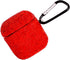 Sparkly Diamond Case for AirPods with Keychain, Shockproof Rhinestone Cover for Charging Case 1 & 2 (Red C1)