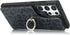 Galaxy S23 Ultra Case with Card Holder, Wallet for Women, Credit Card Holder, Ring Stand, Cute Phone Wallet 6.8" (Black