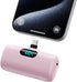 Mini Portable Charger USB C Power Bank 5000mAh, PD Fast Charging Battery Pack with Built-in USB-C Connector for iPhone