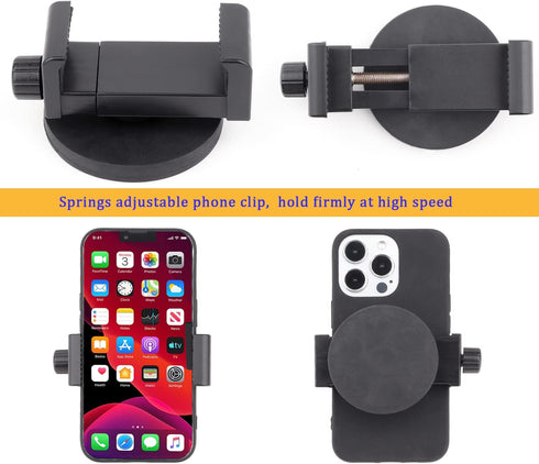 Strong Magnetic Motorcycle Phone Holder, Non-Slip & Anti-Scratch, Compatible with 3.5-7.5" iPhones/Nexus/HTC/LG