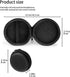 Tangseajiao 1 Pc Black Mini-Portable Hard Shell Earbuds Case, Round Earphone Carrying Case Storage Bag, Hard EVA