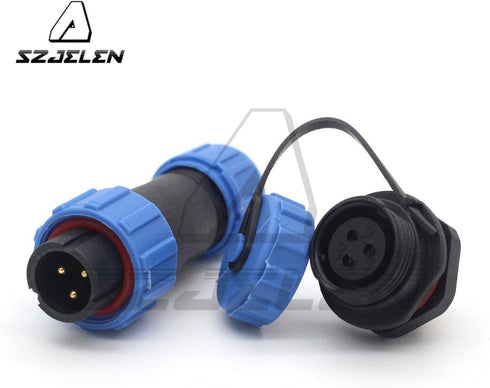 SP13 Waterproof Aviation Cable Wire Connectors, 2pin/3pin/4pin/5pin/6pin/7pin/9pin, IP67 Electrical Cable Connector