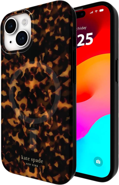 Kate Spade New York Tortoiseshell iPhone 15/14/13 Case, Compatible with MagSafe