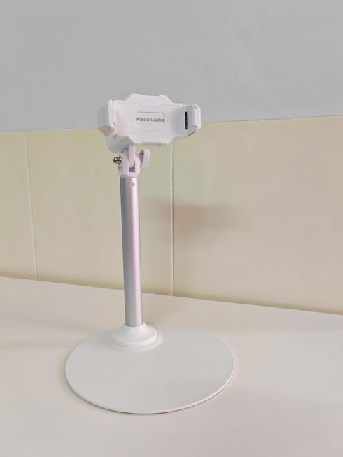 Xiaoshuang 360 Adjustable Phone Stand for Desk with Clip Mount Live Streaming: Rotatable Overhead Shot Holder