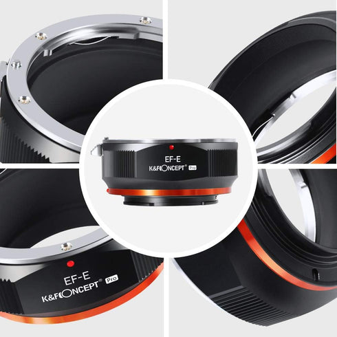K&F Concept Lens Mount Adapter, Manual Focus Compatible for Canon EOS (EF/EF-S) D/SLR Lens to Sony Alpha E NEX Mount