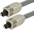 Monoprice Premium S/PDIF Digital Optical Audio Cable, Silver, 10 Feet | Heavy Duty Mesh Jacket for Home Theater & More