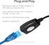 USB Extender Over RJ45, Ethernet Splitter to USB Extension Up to 50m, Compatible with Computers and Devices