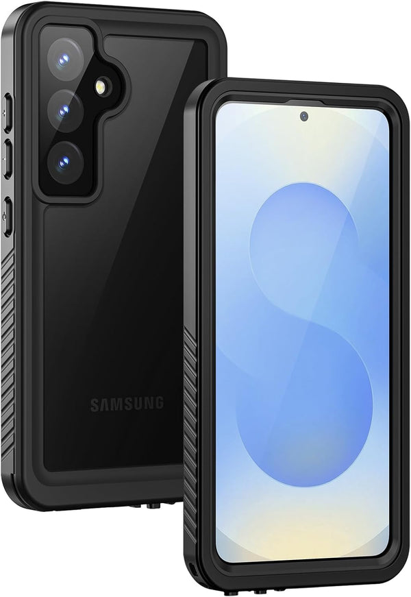 Lanhiem for Samsung Galaxy S25 Phone Case, IP68 Waterproof Dustproof, Rugged Full Body Shockproof Cover, Black