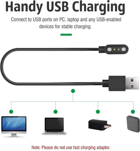Replacement Magnetic Charging Cable for IDW23 IDW21 IDW13 IDW16 IDW17 IDW19 Smartwatches, USB Charger Cable Adapter