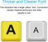 XDL-POWER Large Print Computer Keyboard,Wired USB Keyboard High Contrast Big Print Letter with Yellow Keys High