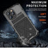 iPhone 14 Plus Metal Bumper Case, Military Rugged Heavy Duty Armor Defender with Built-in Gorilla Glass (Black)