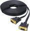 DTech 5M Ultra Thin Flat VGA Cable, 15 Pin Male to Male Connector, 16 Feet, Black