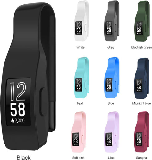 2-Pack Clip Holder Accessory for Fitbit Inspire or Inspire HR, Black + Soft Pink (not for Inspire 2)
