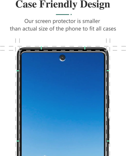Pokolan Tempered Glass Screen Protector for Google Pixel 7 - 9H Hardness, Bubble Free, Easy Install, 3-Pack, Case