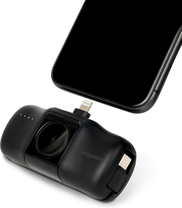 3-in-1 Portable Charger 5000mAh Battery, Ultra-Compact Fast Charging Support for iPhone, USB-C Devices, Smartwatch