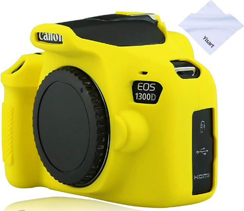 Yisau Camera Case for Canon EOS Rebel T6 T7, Detachable Protective Silicone Cover for EOS 1300D/1500D