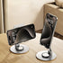 JUEJUEZI Foldable Cell Phone Stand, Metal Portable Phone Holder, Fully Adjustable Rotatable Cell Phone Holder for Desk