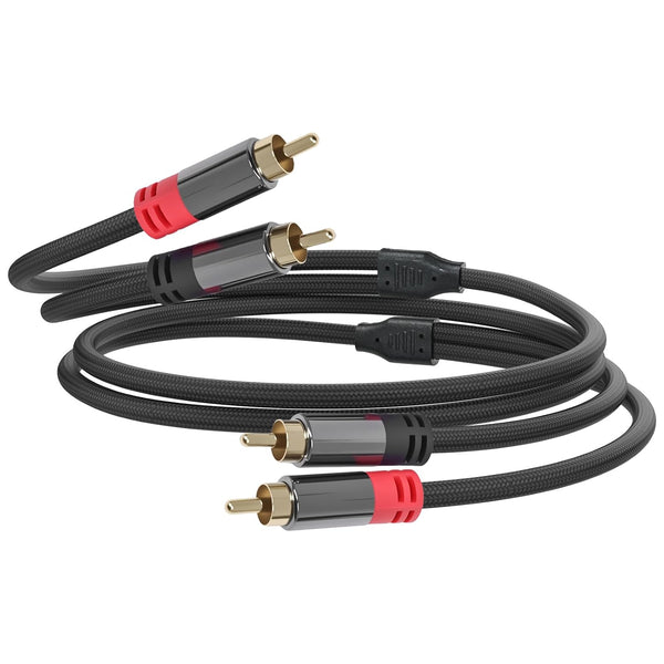 Cyberguys! RCA Audio Cable, 2RCA to 2 RCA Cables Car Audio Male