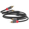 Cyberguys! RCA Audio Cable, 2RCA to 2 RCA Cables Car Audio Male