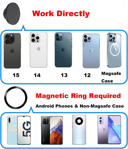 Rigdance 1" (25mm) Magnetic Phone Holder for Ram Mount, Ball Mount for Magsafe for Ram B Size Socket
