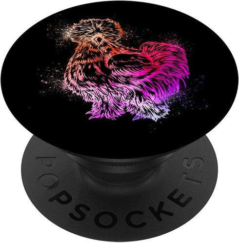Colorful Silkie Chicken PopSockets Swappable Grip