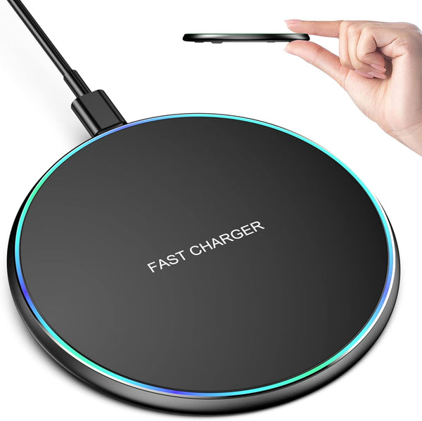 Wireless Charger Compatible with iPhone 15 14 13 12 11 Pro Max/Mini/Plus/XR/X/8, 15W Max Fast Wireless Charging Pad for