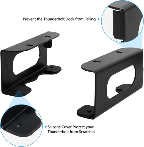 Under Desk Holder for Thunderbolt 4/3 Dock and Power Cable, Iron Storage Rack for TS4/TS3 Plus