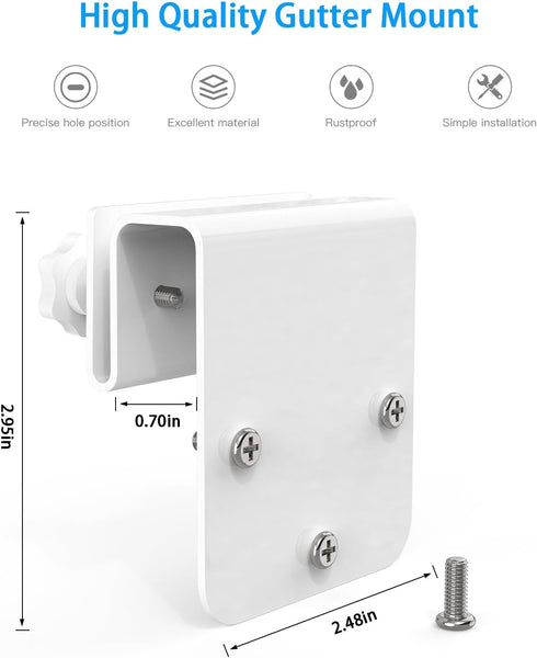 Eufy Security SoloCam S340 Camera Mount, Corner Mounting Bracket, 1 Pack, White Compatible with Eufy SoloCam S340