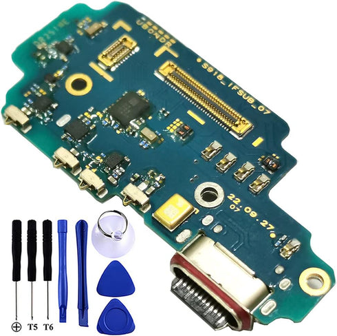 Galaxy S23 Ultra USB Charging Port Flex Cable Replacement SM-S918U Type C Charger Dock Board for Samsung S23 Ultra