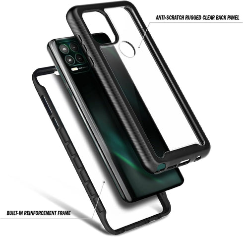 NZND Case for Motorola Moto G Stylus 5G, Built-in Screen Protector, Full-Body Protective Shockproof Rugged Bumper