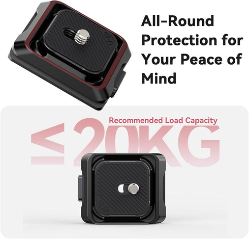 ULANZI UKA01 Quick Release Plate Kit, Arcac/F38 Interface Camera Mount with 1/4" to 3/8" Screw Thread Adapter