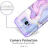 Miqala for Galaxy S8 Case, Glow in The Dark Three Layer Heavy Duty Shockproof Protective Case (Light Purple)
