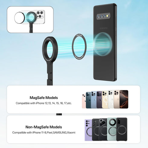 VRIG Select 17 16 15 14 13 12 VRIG Magnetic Selfie Stick Tripod for iPhone with Bluetooth Remote, Extendable Phone